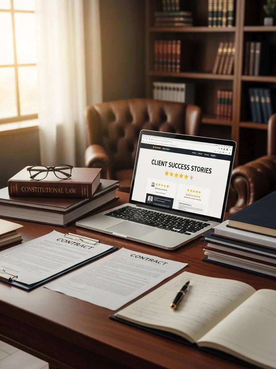 Dangerous Operation of a Motor Vehicle: Expert Toronto Criminal Defence Lawyer Explains Your Rights and Options 3 Lawyer's office with documents and laptop — client testimonials and case outcomes