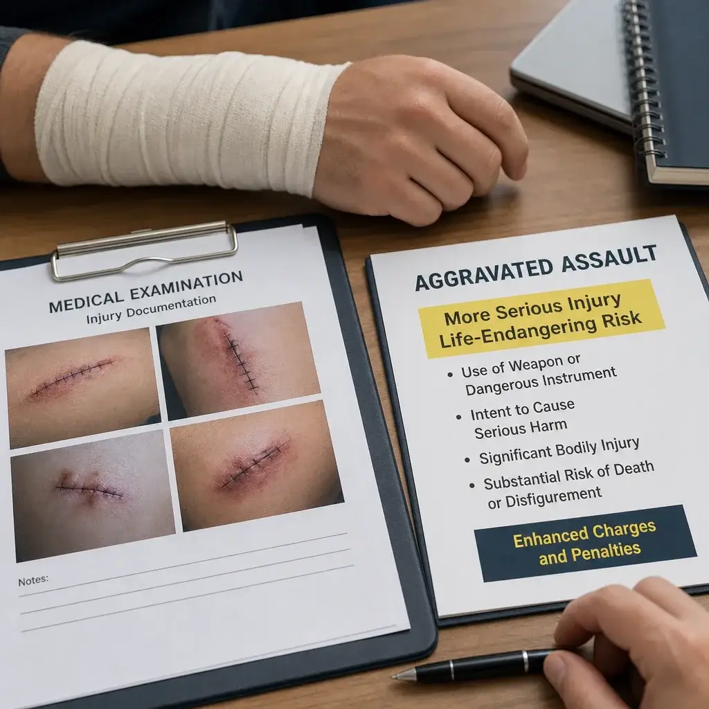 Assault vs Aggravated Assault in Canada: Key Differences Explained 3 Medical evidence contrasting bodily harm with more serious aggravated assault.