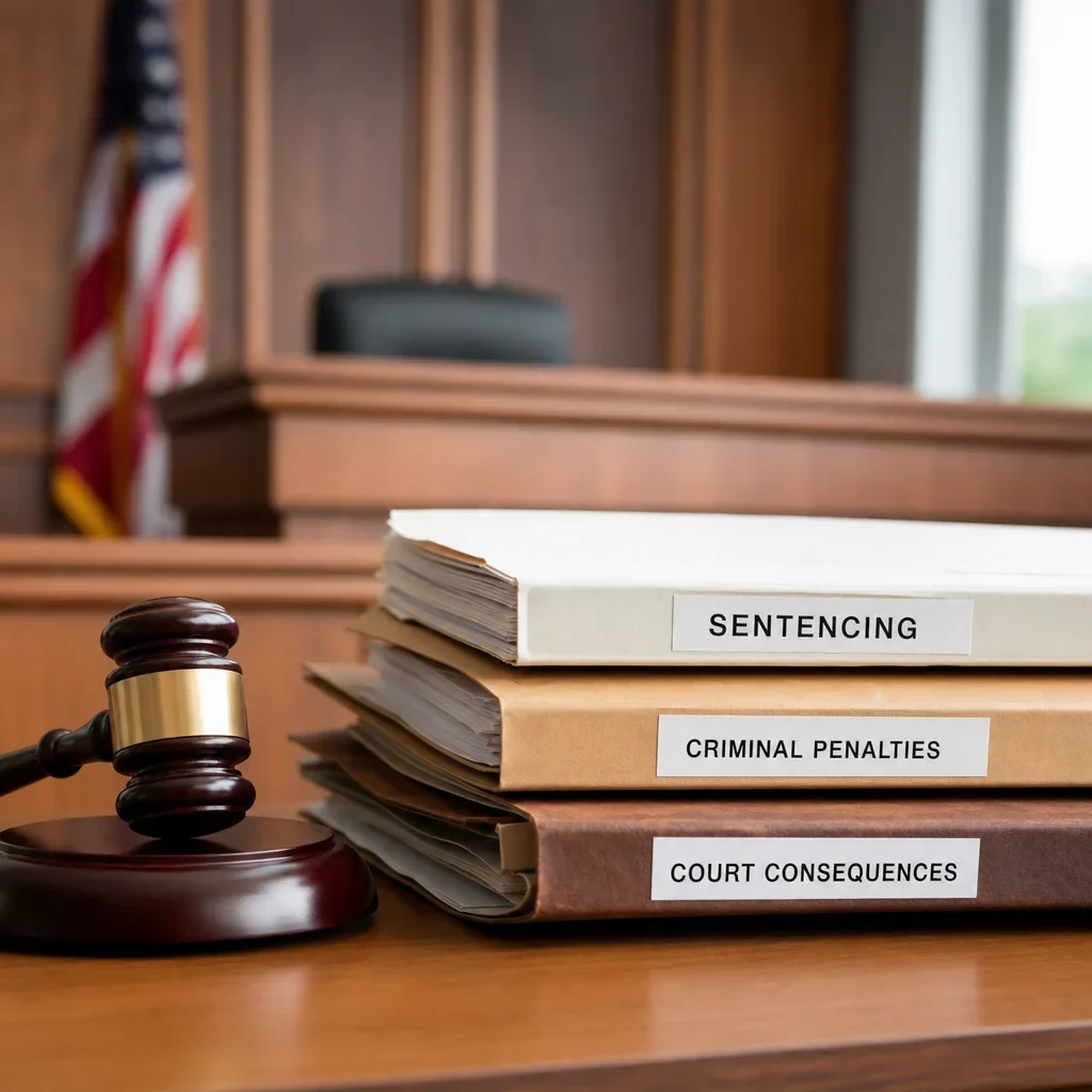 Common Assault Defence in Canada: Self-Defence, Evidence, Penalties 5 A courtroom still life representing penalties for common assault.