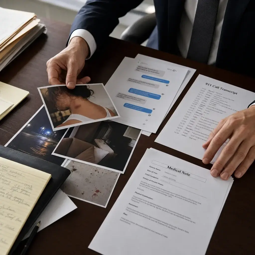 Assault Charges Sentence in Canada: Jail Time, Fines & Aggravated Assault 14 A lawyer reviewing mixed evidence used to prove or defend an assault charge.