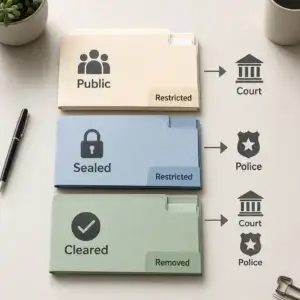 CRIMINAL LAWYER TORONTO 30 expungement vs sealing vs shielding diagram