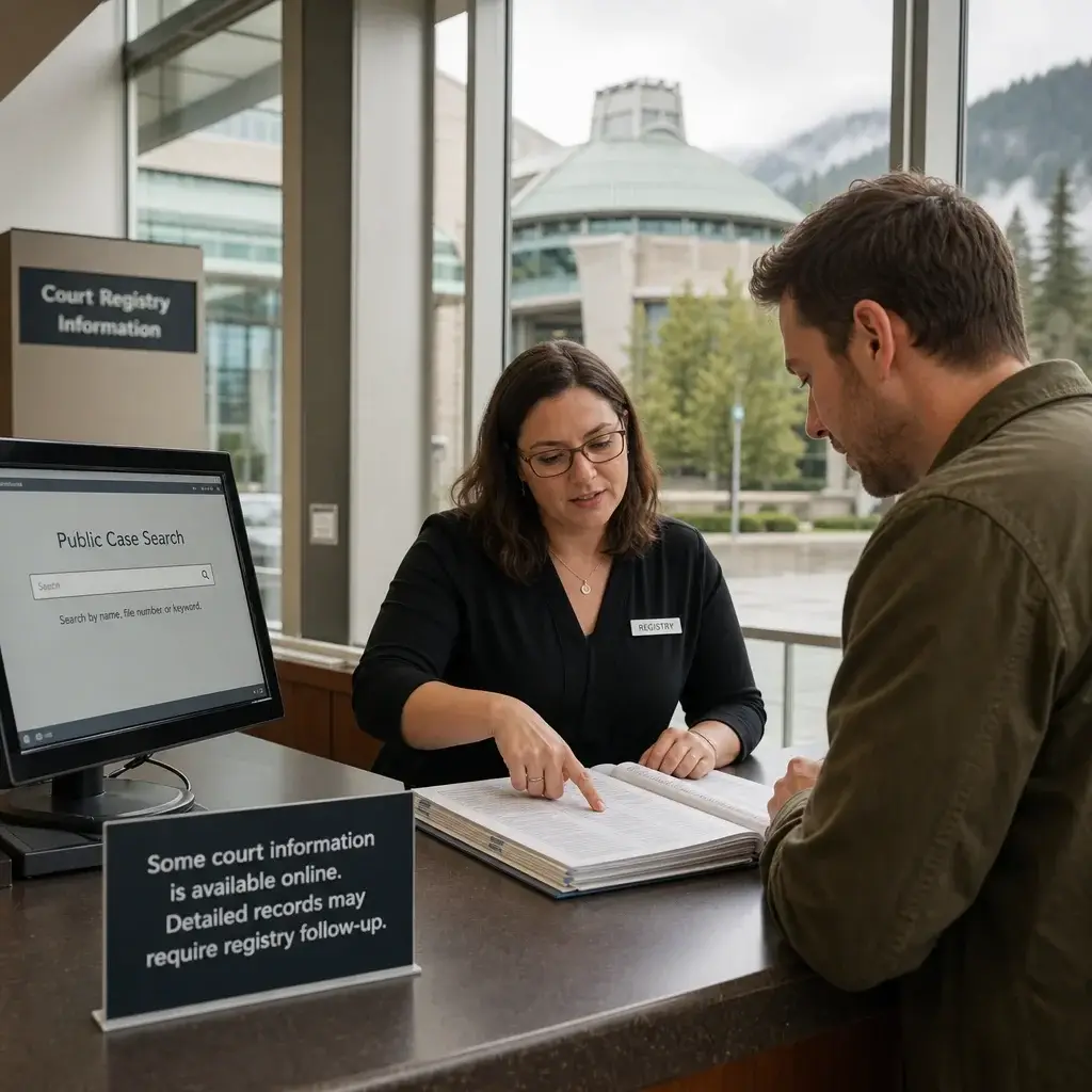 Are Assault Charges Public Record in Canada? How to Check Court Records 7 A person using BC court information tools and then consulting the registry.